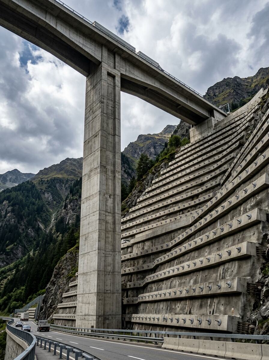 Viaduc d’Accès & Paroi Clouée de Soutènement